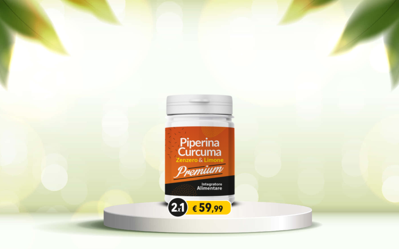 Scopri piperina e curcuma premium per detox e benessere intestinale naturali