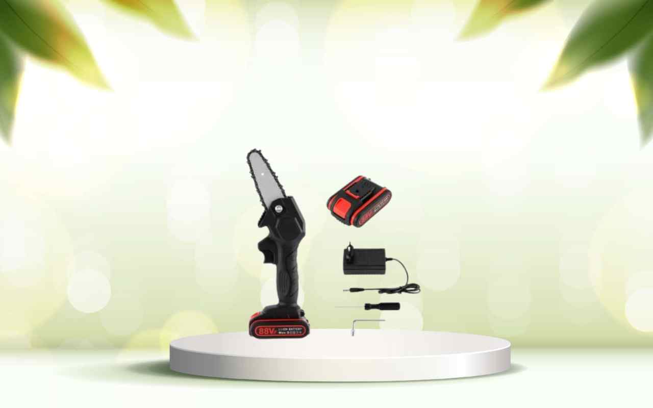 Scopri la mini motosega a batteria: taglia rami e siepi in modo facile e veloce